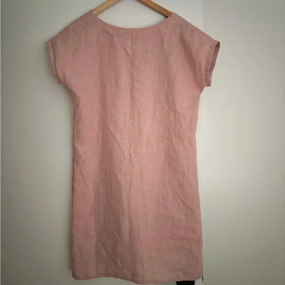 Linen dress from Meetra Linen (Etsy shop) size M coastal cottage vacation summer - Picture 4 of 10